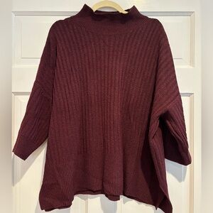 LOFT mock turtleneck, oversized sweater